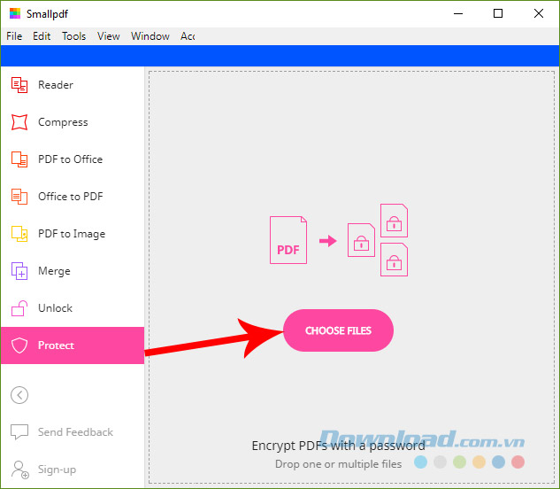 Giao diện chính của SmallPDF