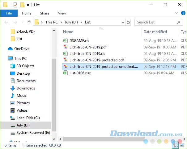 File PDF đã được xóa bỏ mật khẩu