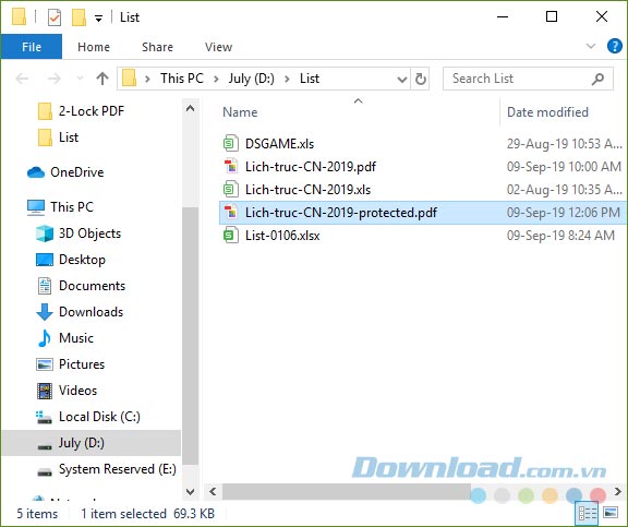 File PDF được bảo vệ bằng mật khẩu