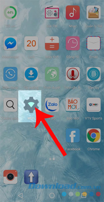 Vào phần Cài đặt trên điện thoại