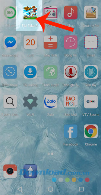 Ấn vào ứng dụng vừa tải về