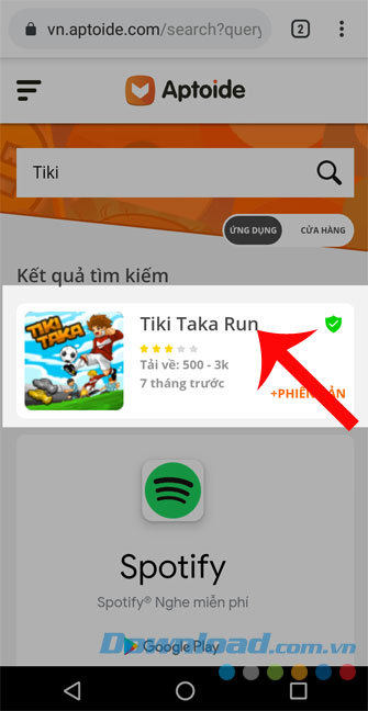 Nhấn vào ứng dụng mình muốn tải