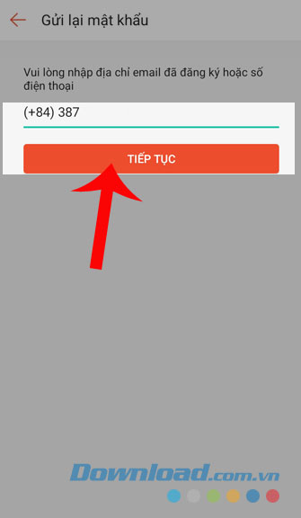 Nhập số điện thoại và email