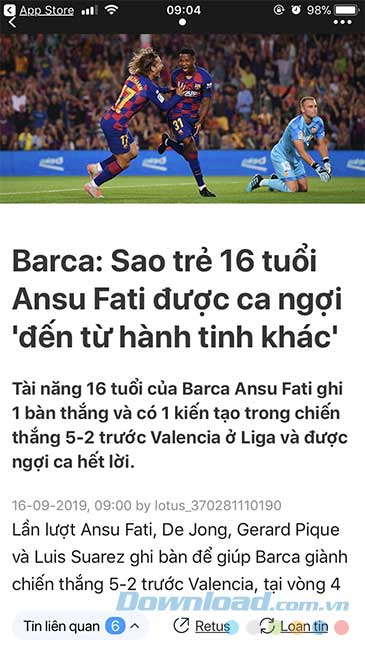 Hiển thị chi tiết bài viết trên Lotus