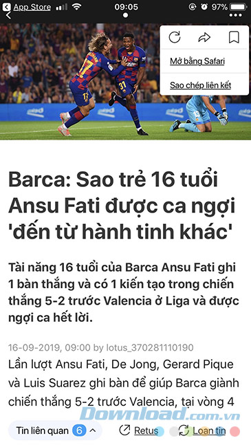 Các tùy chọn với bài viết 