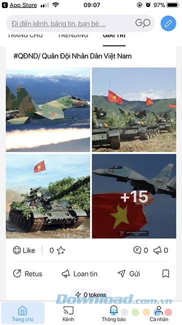 Mục giải trí trên Lotus