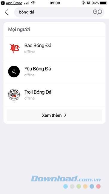 Kết quả tìm kiếm trên Lotus