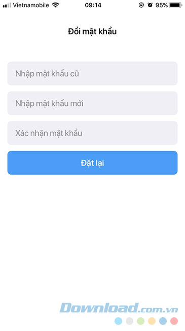 Đổi mật khẩu Lotus