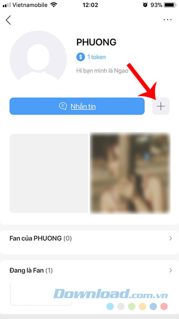 Giao diện trang Lotus của bạn bè 