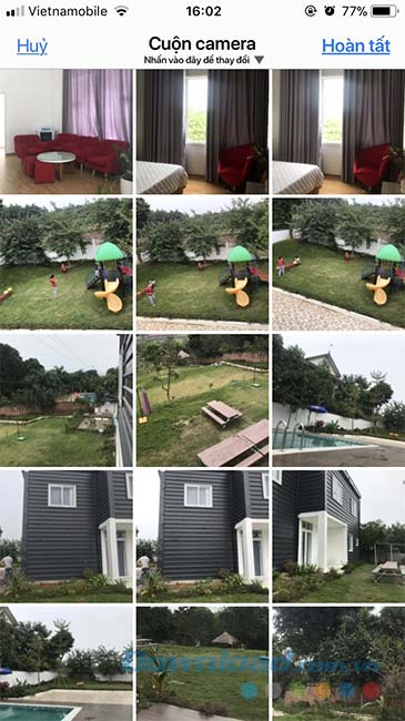 Tìm ảnh cần dùng trong album