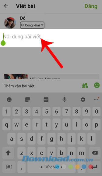 Viết nội dung cần nói về bài viết