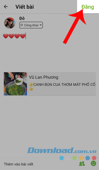 Ấn vào nút Đăng