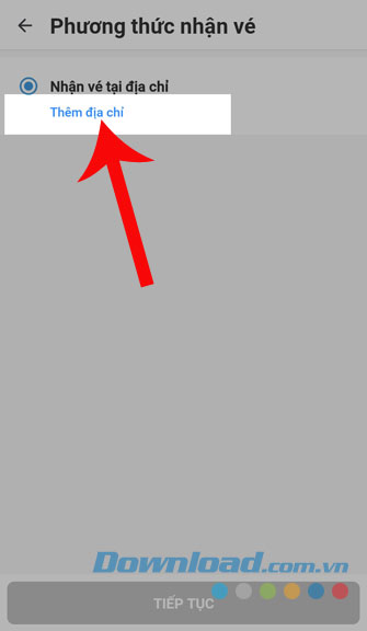 Nhấn Thêm địa chỉ