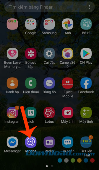 Mở ứng dụng trên điện thoại
