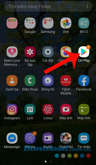 Mở ứng dụng CH Play
