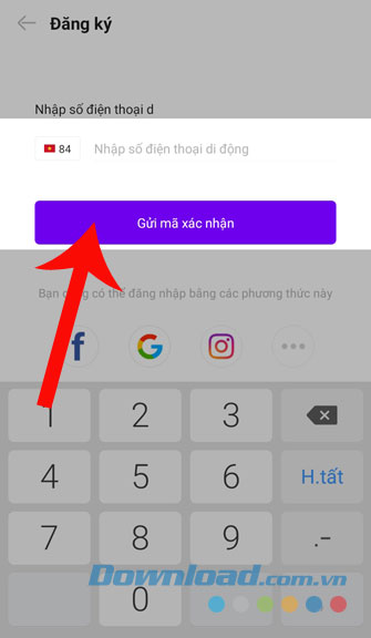 Nhập số điện thoại