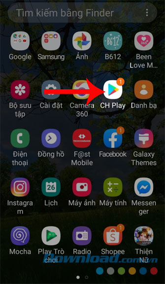Mở Cửa hàng ứng dụng trên điện thoại 