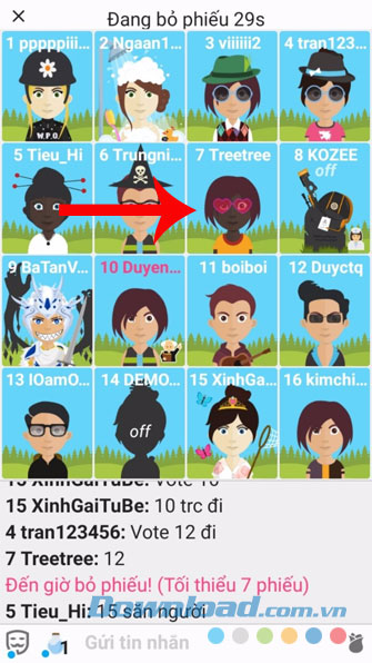 Chọn ra một người mà mình thấy đó là Ma Sói