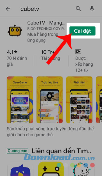 Nhấn nút Cài đặt