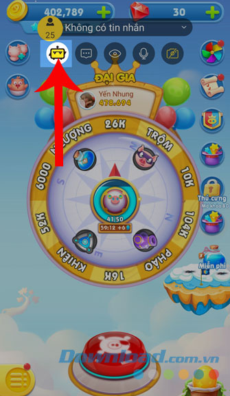 Nhấn vào biểu tượng CubeTV