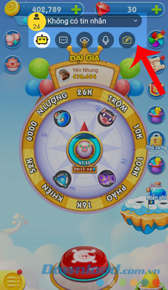 Bắt đầu chơi và một số biểu tượng khi quay