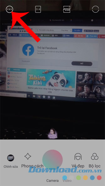 Nhấn vào biểu tượng Settings