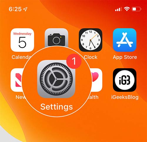 Chọn vào Settings