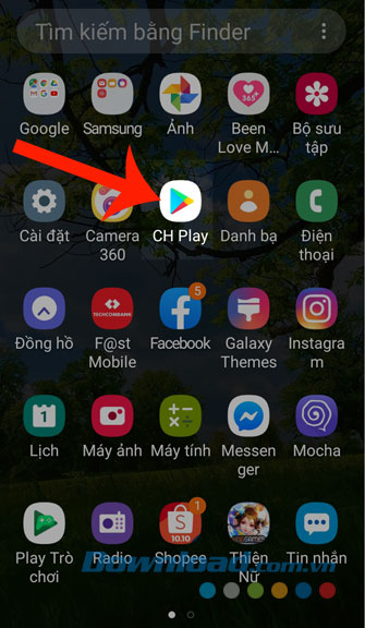 Mở CH Play 