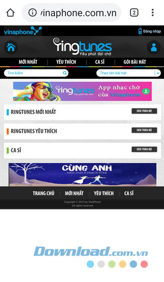 Truy cập vào địa chỉ trang Web