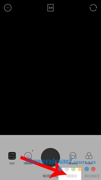 Nhấn vào mục Video