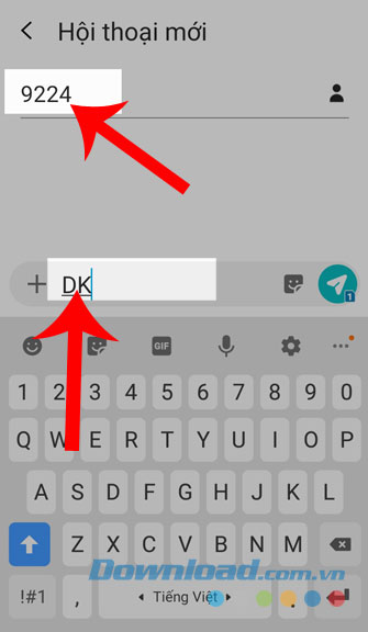 Soạn tin nhắn đăng ký sử dụng dịch vụ