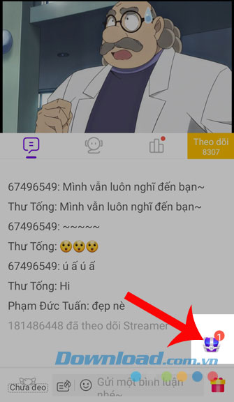 Nhấn vào biểu tượng hòm vật phẩm