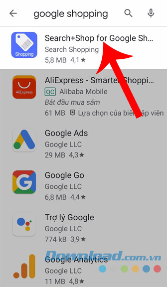 Gõ từ khóa và tìm kiếm