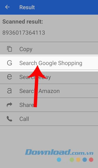 Nhấn vào mục Search Google Shopping