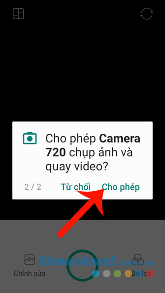 Cho phép sử dụng Camera