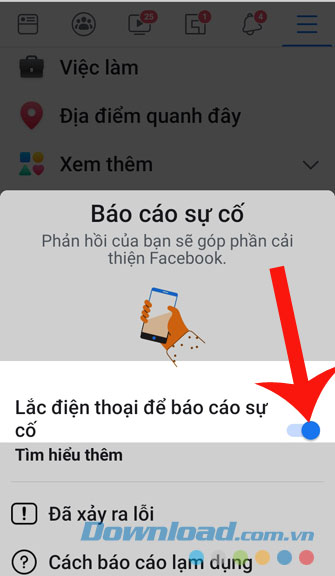 Chuyển công tắc sang tắt