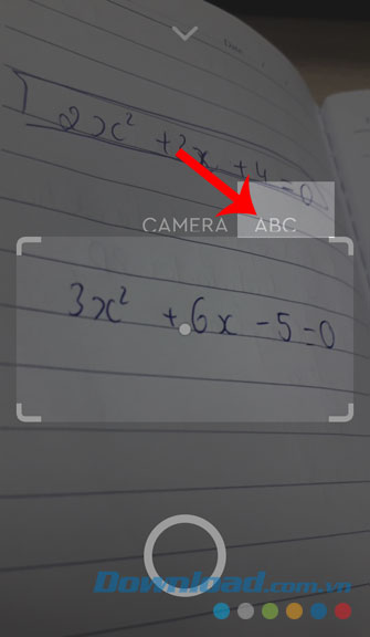 Ấn vào biểu tượng ABC