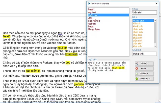 Phần mềm sửa lỗi chính tả tiếng Việt Tummo Spell