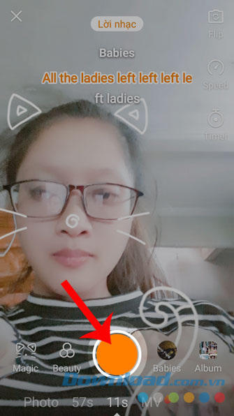 Chạm vào hình tròn