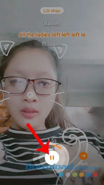 Ấn vào hình tròn