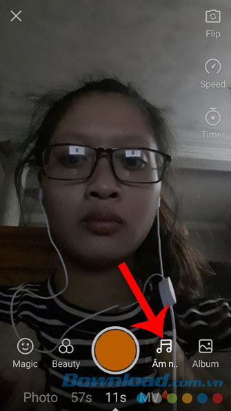 Nhâns vào biểu tượng nốt nhạc