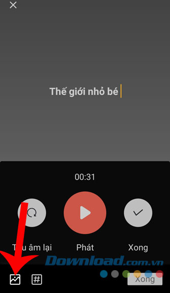 Nhấn vào biểu tượng thư viện