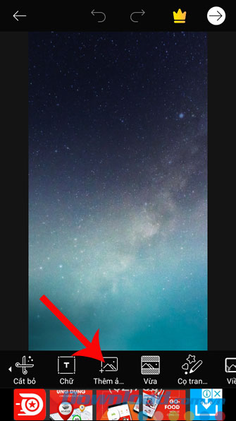 Ấn nút Thêm ảnh