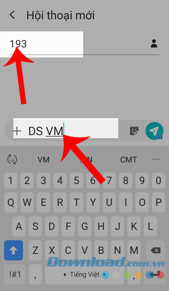 Kiểm tra danh sách lời nhắn