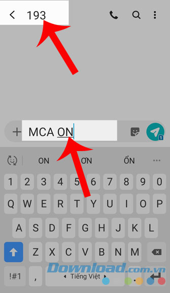 Soạn tin nhắn để đăng ký sử dụng dịch vụ