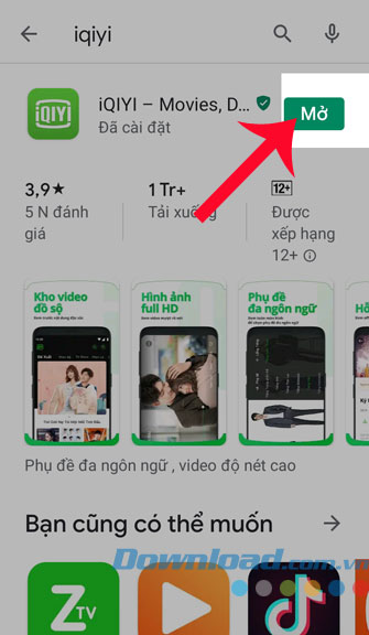 Bấm Mở