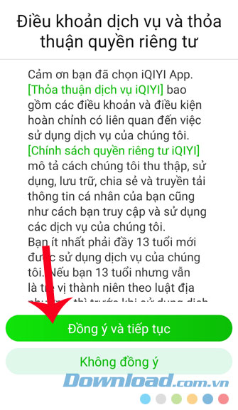 Nhấn Đồng ý và tiếp tục