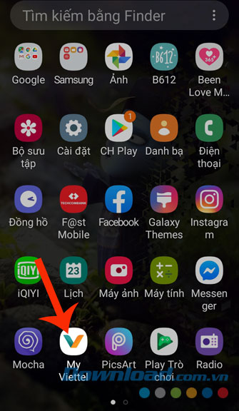 Mở ứng dụng My Viettel