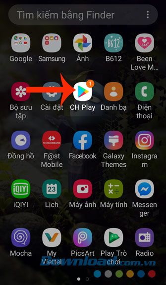 Mở ứng dụng CH Play