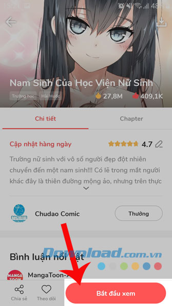 Nhấn Bắt đầu xem